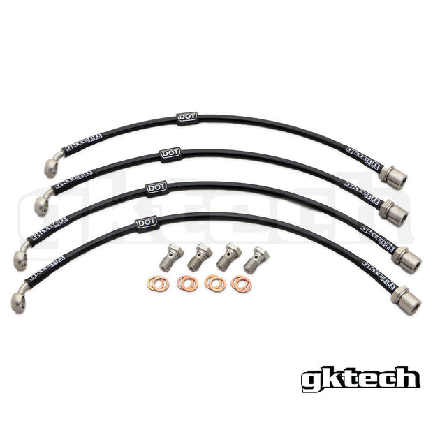 GKTech - Lexus/Toyota IS300 Braided Brake Lines (Front & Rear set) - IS20-BRKE