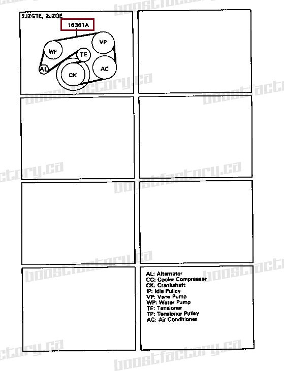 1JZ 2JZ Serpentine belt