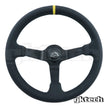 GKTech 350mm Deep Dish Perforated Steering Wheel Yellow - PERF-YLLW - view 3