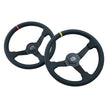 GKTech 350mm Deep Dish Perforated Steering Wheel, Red - PERF-REDX