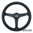 Universal 350mm Flat Leather Steering Wheel, Black - LTHR-FLAT - view 5