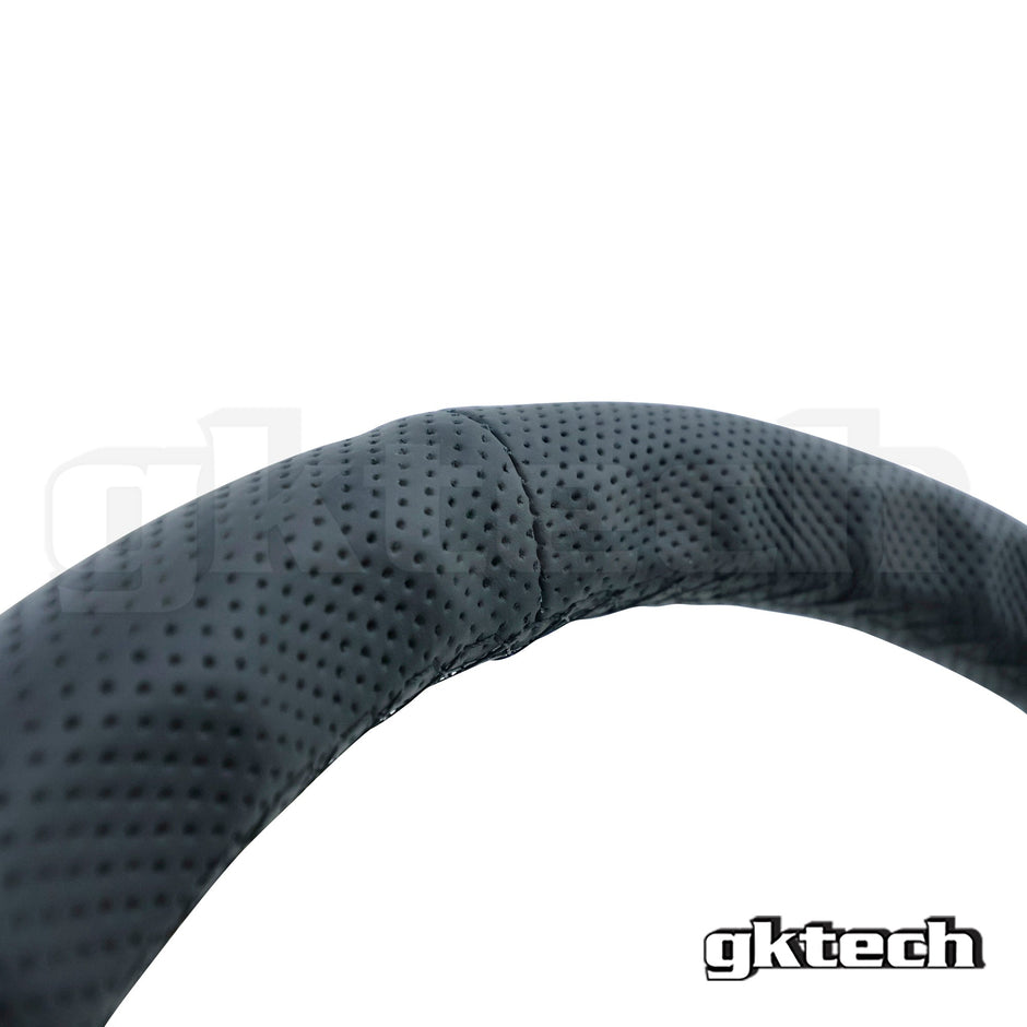 GKTech 350mm Flat Perforated Black Leather Steering Wheel - PERF-FLAT - view 6