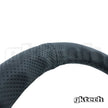 Universal 350mm Flat Leather Steering Wheel, Black - LTHR-FLAT - view 6