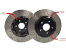 GKTech - HFM 324mm R33/R34 GTR front slotted rotors (SOLD AS A PAIR) - 2 Piece rotors - HFM-NISS-BRK-00017