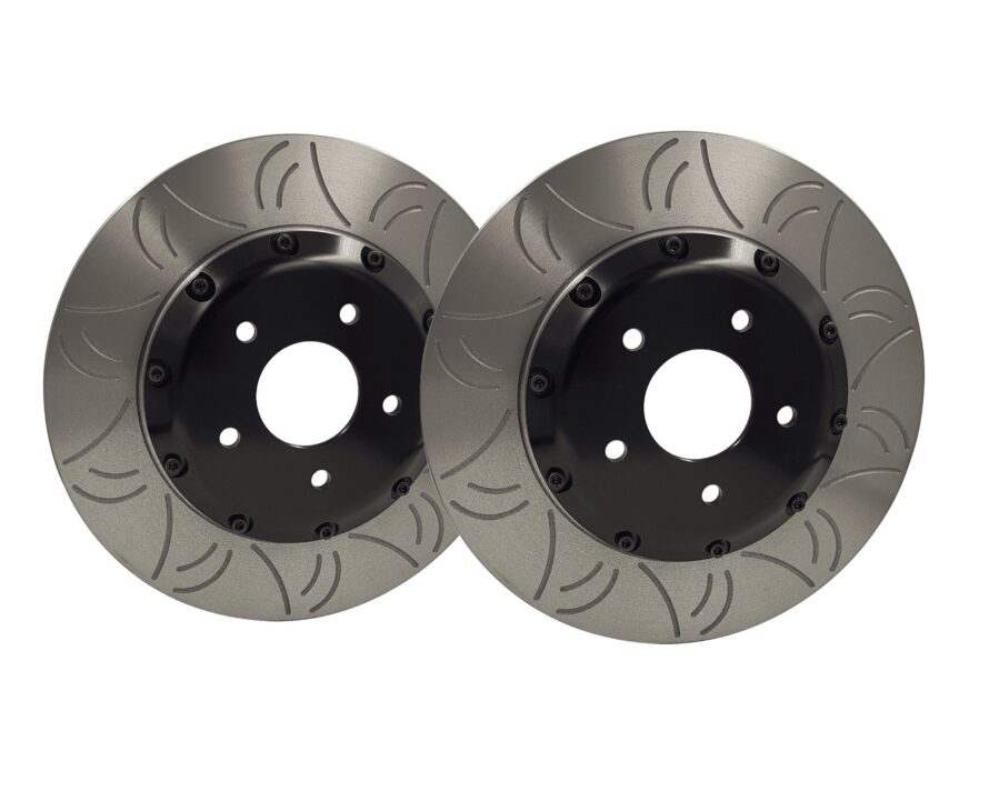 GKTech - HFM 324mm R33/R34 GTR front slotted rotors (SOLD AS A PAIR) - 2 Piece rotors - HFM-NISS-BRK-00017