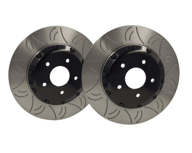 GKTech - HFM 324mm R33/R34 GTR front slotted rotors (SOLD AS A PAIR) - 2 Piece rotors - HFM-NISS-BRK-00017