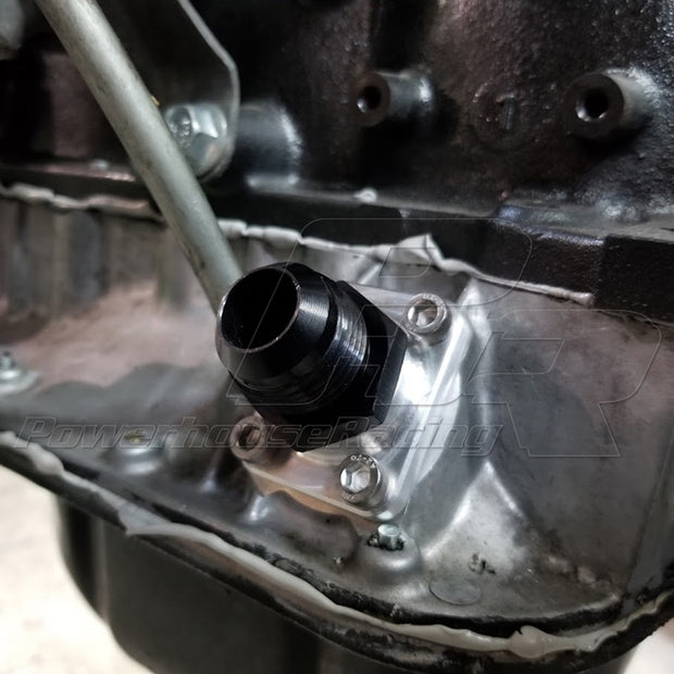 Power House Racing PHR Oil Pan ORB Adapter (Adapts oil level location to accept -12 ORB Fitting) - 01011084