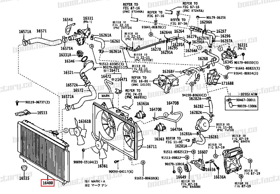 01-05 IS300 Denso Radiator