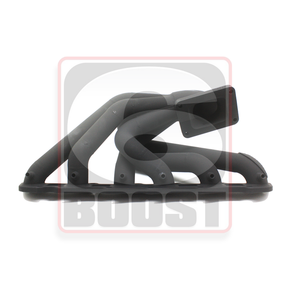 6Boost RB30ET single cam Pro Mod forward position exhaust manifold