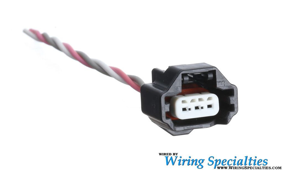 Wiring Specialties VQ35 Uprev Cam Connector, Black - WRS-VQUPREV-BK