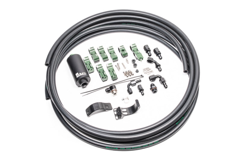 Radium Engineering Early Nissan Fuel Hanger Plumbing Kit Stainless Filter - Boost Factory