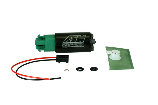 AEM 340LPH 65mm Fuel Pump Kit w/ Mounting Hooks - Ethanol Compatible - Boost Factory