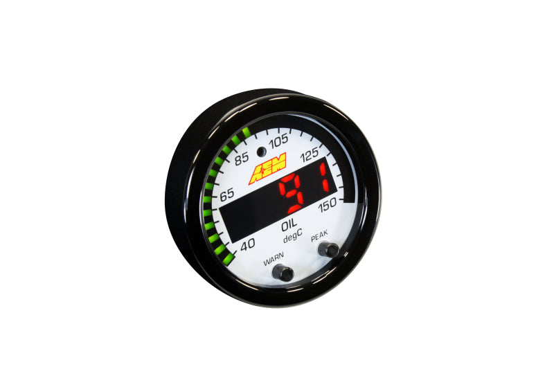 AEM X-Series Temperature 100-300F Gauge Kit (ONLY Black Bezel and Water Temp. Faceplate) - Boost Factory