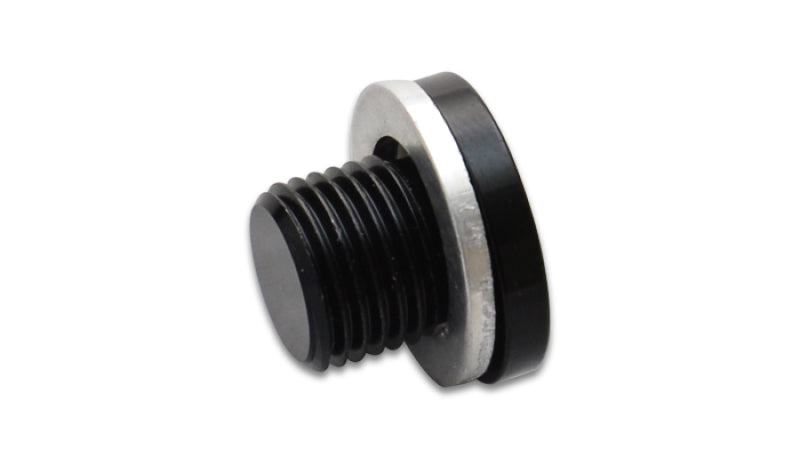 Vibrant M12 x 1.25 Metric Aluminum Port Plug with Crush Washer - 16668
