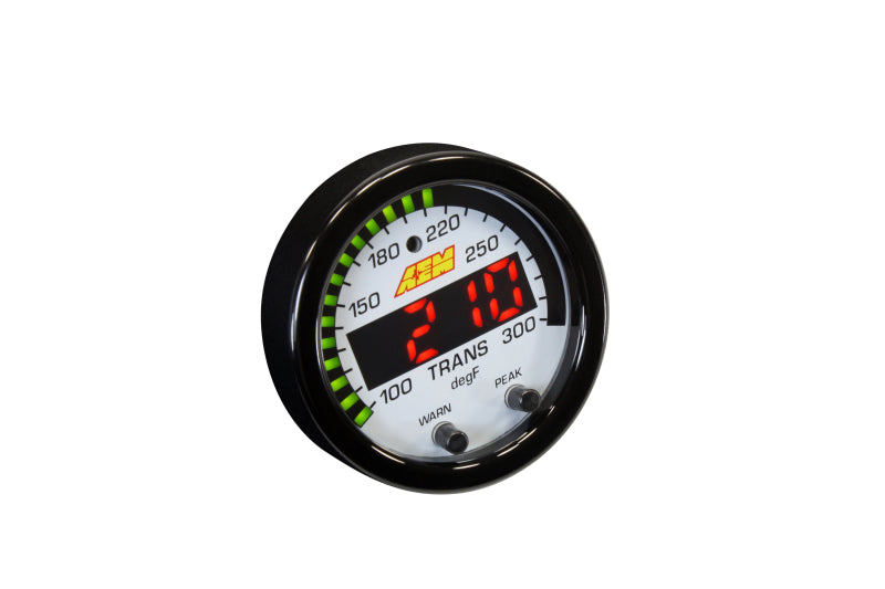 AEM X-Series Temperature 100-300F Gauge Kit (ONLY Black Bezel and Water Temp. Faceplate) - Boost Factory