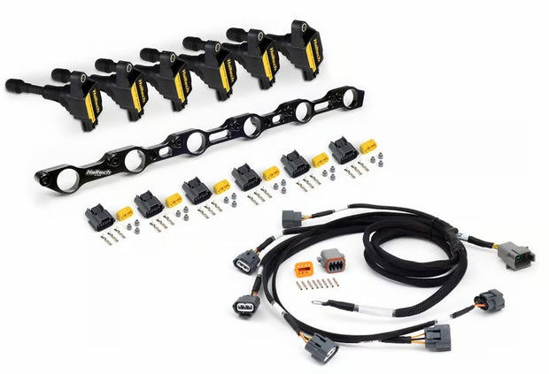 Haltech Toyota JZ R35 Coil Conversion Kit w/Bracket Coils Connectors & Harness (1JZ/1JZ VVT/2JZ) - Boost Factory