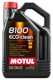 Motul 5L Synthetic Engine Oil 8100 0W20 Eco-Clean - 109961