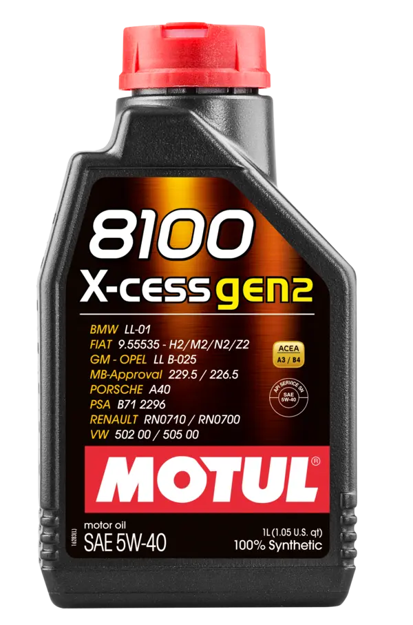 Motul 1L Synthetic Engine Oil 8100 5W40 X-CESS - 109774
