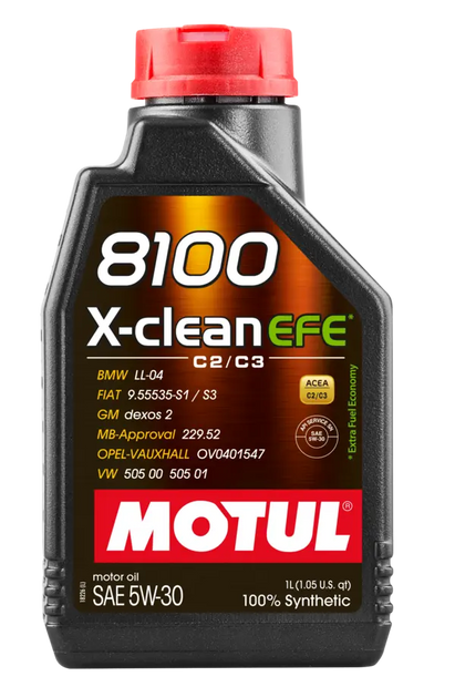 Motul 1L Synthetic Engine Oil 8100 5W30 X-Clean EFE - 109470