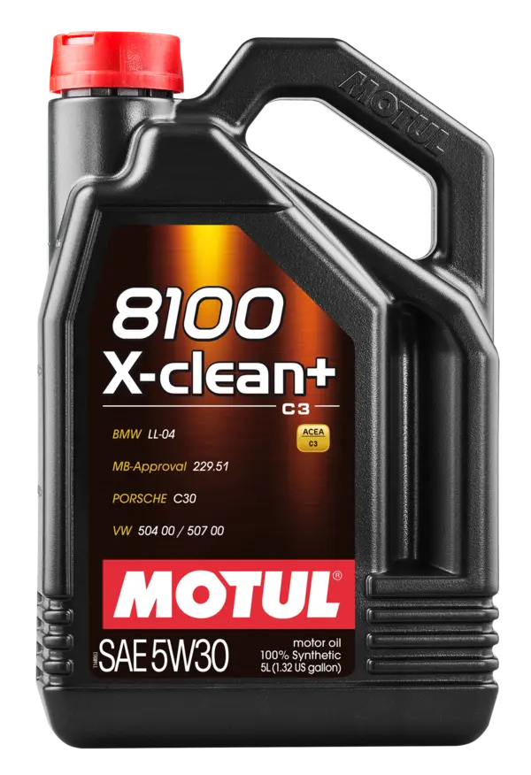 Motul 5L Synthetic Engine Oil 8100 5W30 X-CLEAN Plus - 106377 - Boost Factory