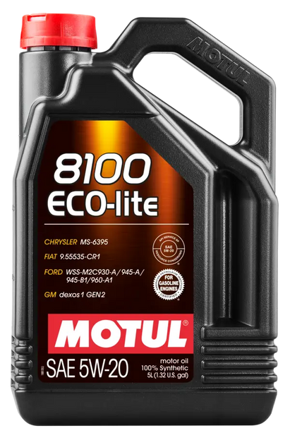 Motul 5L Synthetic Engine Oil 8100 5W20 ECO-LITE- 109104