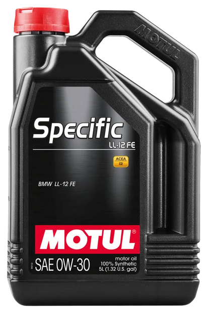 Motul 5L 100% Synthetic High Performance Engine Oil ACEA C2 BMW LL-12 FE+ 0W30 - 107302