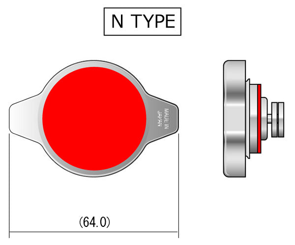 HKS Radiator Cap N Type 1.1 kg (108 kPa) - 15009-AK005 - view 2
