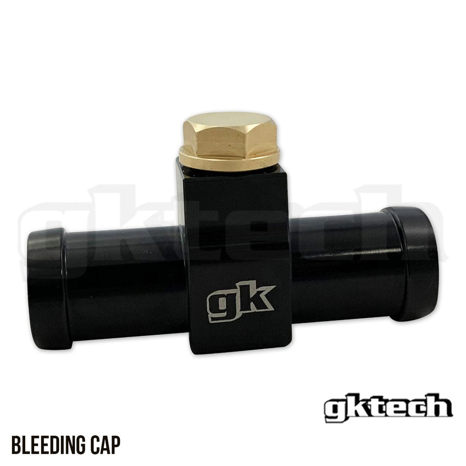 GKTech - Z33 350z/Z34 370z aluminium coolant bleeder port - Coolant bleeder port + 8mm barb outlet - CLNT-8BRB