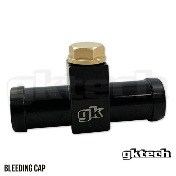 GKTech - Z33 350z/Z34 370z aluminium coolant bleeder port - Coolant bleeder port + 8mm barb outlet - CLNT-8BRB