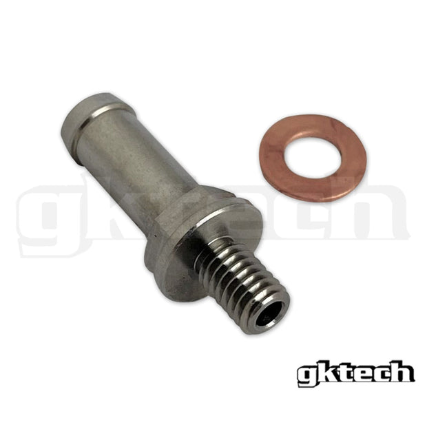 GKTech - M6x1.0 to 8mm barbed fitting - SR20-BARB