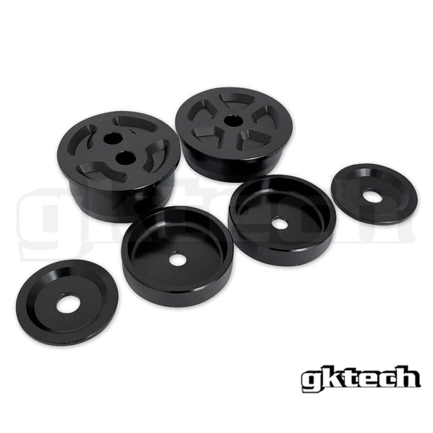 GKTech - FR-S / GR86 / BR-Z chassis Solid diff bushings - Raised 20mm - GT86-DIFR