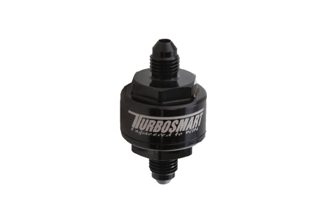 Turbosmart Billet Turbo Oil Feed Filter 44um -3AN (Black) - TS-0804-1001