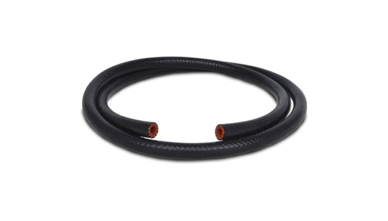 Vibrant 1/4in (6mm) I.D. x 5 ft. Silicon Heater Hose reinforced - Black - Boost Factory
