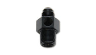 Vibrant -8AN Male to 3/8in NPT Male Union Adapter Fitting w/ 1/8in NPT Port