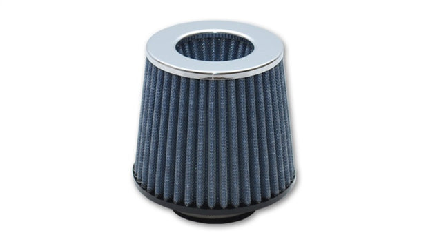 Vibrant Open Funnel Perf Air Filter (5in Cone O.D. x 5in Tall x 3in inlet I.D.) - Chrome Filter Cap - Boost Factory