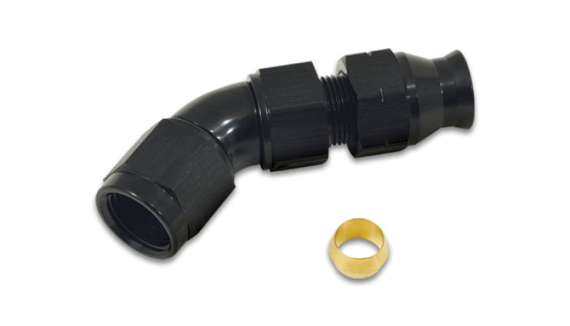 Vibrant 45 Degree Tube to Female AN Adapter, Tube O.D. - 5/16"; AN Size: -6 - 16555