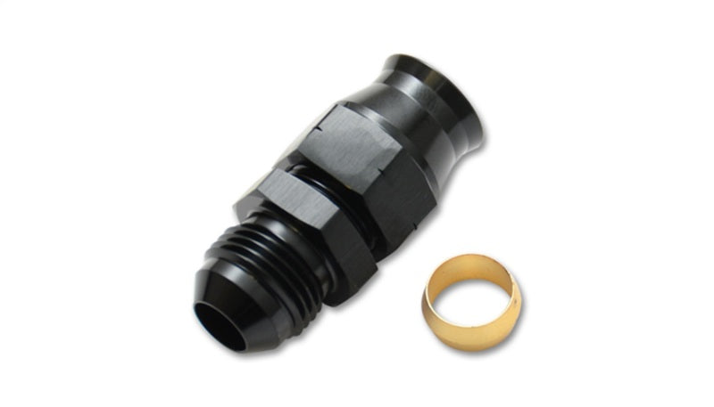 Vibrant -10AN Male to .625in Tube Adapter Fitting (w/Brass Olive Insert) - Boost Factory