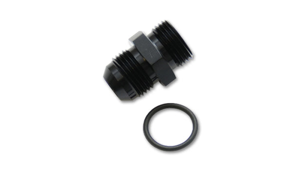 Vibrant -6AN Flare to AN Straight Cut Thread (3/4-16) with O-Ring Adapter Fitting - 16827