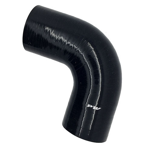 Performance World - 110925 90 Degree 2.50" ID Silicone Black Hose Coupler