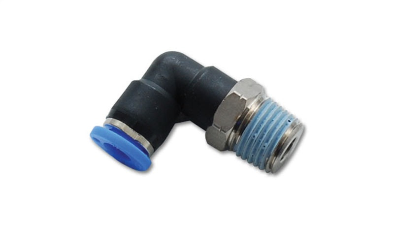 Vibrant Male Elbow Pneumatic Vacuum Fitting (1/8in NPT Thread) - for use with 3/8in(9.5mm) OD tubing - Boost Factory