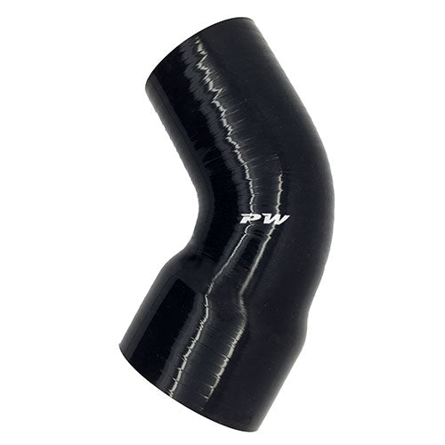 Performance World - 118257 2.50" to 2.75" 45 Degree Silicone Black Transition Hose
