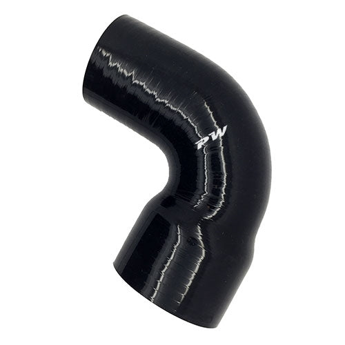 Performance World - 119354 3.50" to 4.00" 90 Degree Silicone Black Transition Hose