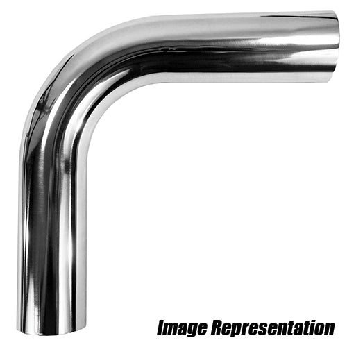 Performance World - 130935 3.5" OD 90 Degree Polished Aluminum Tubing - Boost Factory
