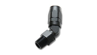 Vibrant -10AN Male NPT 45Degree Hose End Fitting - 3/8 NPT - Boost Factory