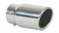 Vibrant 3in Round SS Bolt-On Exhaust Tip (Single Wall Angle Cut Rolled Edge) - Boost Factory