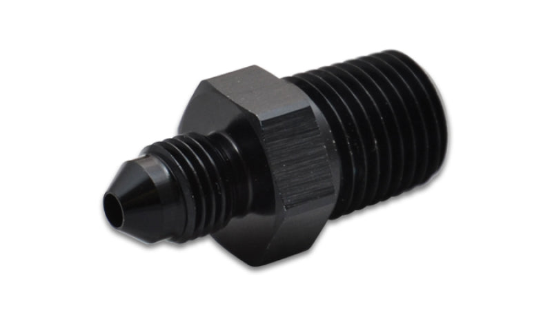 Vibrant -4AN to 1/4in NPT Straight Adapter Fitting - Aluminum - Boost Factory