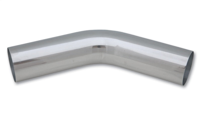 Vibrant 1in O.D. Universal Aluminum Tubing (45 Degree Bend) - Polished - 2118