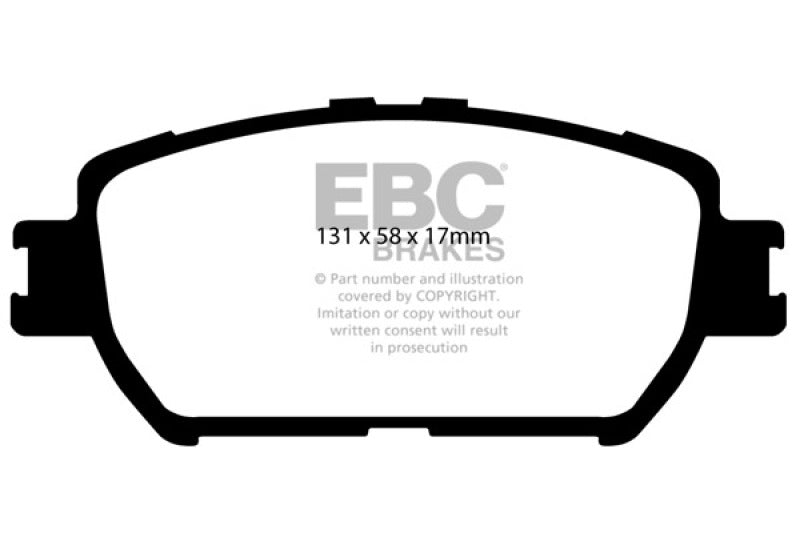EBC 06-07 Lexus GS300 3.0 Redstuff Front Brake Pads - Boost Factory