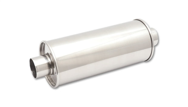 Vibrant StreetPower Round Muff 6inx9inx14in long Muff body 3in inlet I.D. x3in outlet Center-Center - Boost Factory