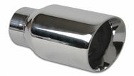 Vibrant 3in Round SS Exhaust Tip (Double Wall Angle Cut Beveled Outlet) - Boost Factory